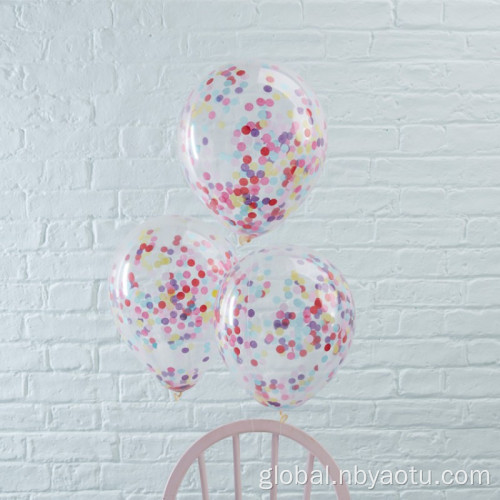 China clear silver and gold confetti latex nitrile balloons Supplier